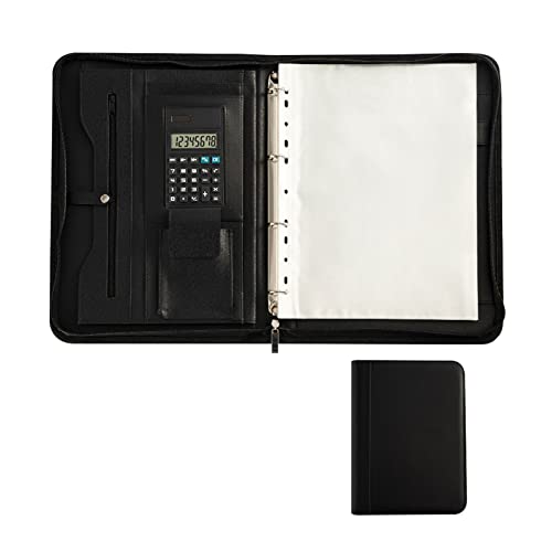 VXe蒠 A4 @\ rWlX蒠 Om[g [Y[t oC_[ jƏ̂߂ ސE AE ij v[g (Color : Black, Size 8-digit calculator) ubN calculator