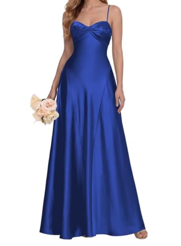 Robe de demoiselle d'honneur plissée bleu marine avec corset chic