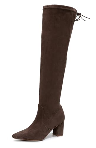 VenusCelia Women's Charlotte OverKnee Stretchy Boot