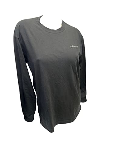 Victoria's Secret Pink Cotton Long Sleeve Oversize Tee/T-Shirt Shine Rhinestone Size X-Small Color Black New #TOP2