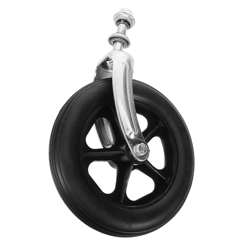 FOMIYES Wheelchair Accessory Front Wheel Bracket Replacement Wheel for Walker Wheelchair Bearings 8 Inch