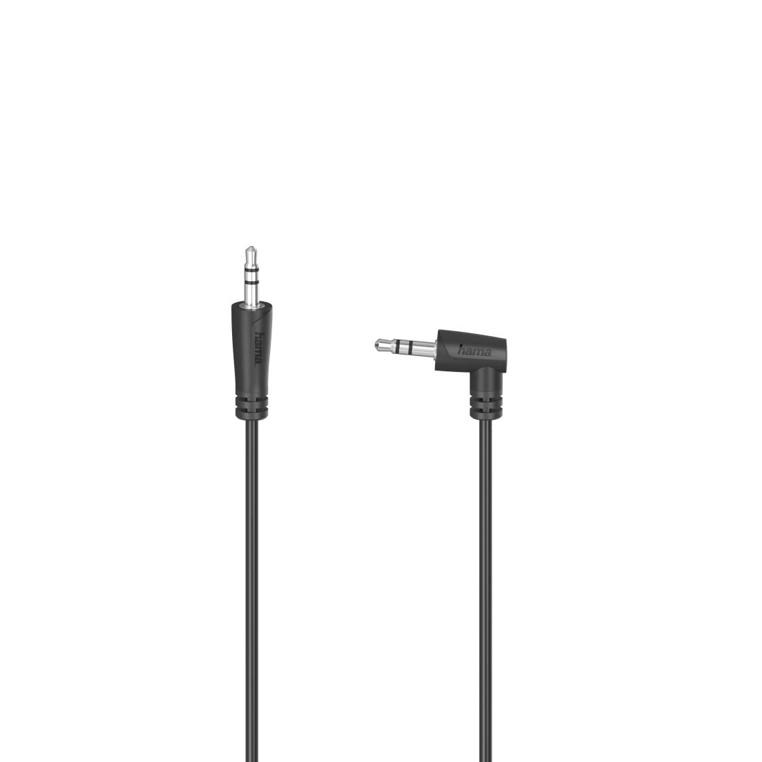 Hama Cavo jack angolato 0,​5 m (cavo jack 3,​5 mm, cavo audio jack angolato 90 °, cavo ausiliario M/​M, stereo, ideale per telefono cellulare, smartphone, tablet, cuffie ricevitore Hi-​Fi) nero