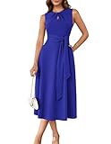 GRACE KARIN Elegant Wear to Work Dress Business Casual Office Midi Dresses Work Dress for Women 2025 Professional Trendy Royal Blue 2XL