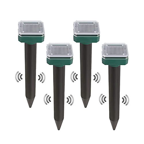 DEENAI Solar Snake Repellent for Outdoors,Snake Repeller Ultrasonic Solar,Snake Away Repellent for Outdoors,Snake Repellant for Yard Pet Safe,Snake Repellent for Home 4Pack