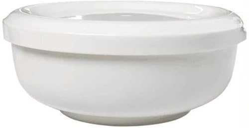 KryZaroセラミック蒸し碗 (ボウル 5 インチ) ふた付き茶碗蒸し専用 電子レンジ対応 大容量スープ碗兼用 和食器 旅館・飲食店業務用 おしゃれキッチン調理用品
