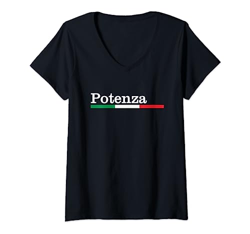 Camiseta Potenza Città Italiana Bandiera Italia Camiseta Cuello V