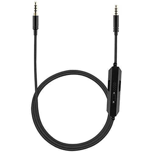 Linkidea Audio Cable with Mic for Sony WH-1000XM5, WH-1000XM4, Skullcandy Crusher EVO Headphones, 3.5mm TRRS to TRRS Replacement Aux Cord with Inline Microphone and Volume Control (5 ft / 1.5 m)