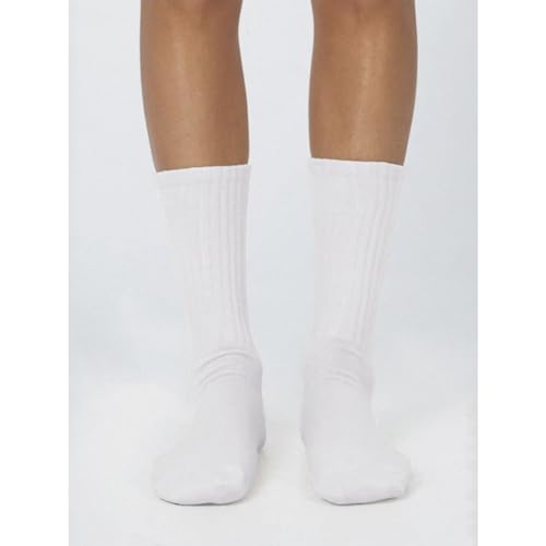 Crew Socks For Women Multipairs Cotton Cushioned Athletic Mid Calf Rib Tube 80s Retro Slouchy Socks2