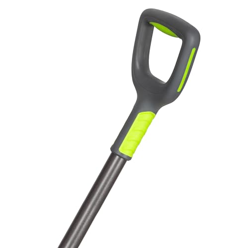 Mivos Profi Gartenschaufel aus Gehärtetem Borstahl - Verstärkte Spatenschaufel für Baustelle und Garten - Länge 127 cm - Bauschaufel mit Stahlstiel und D-Griff - Made in EU