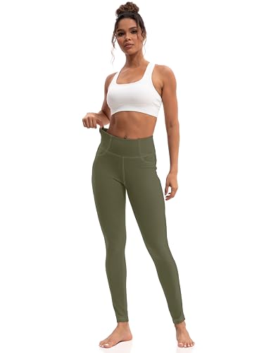 VOOVEEYA Leggings for Women High Waist, Yoga Pants with Pockets Tummy Control Workout Pants Stretchy Jeggings4