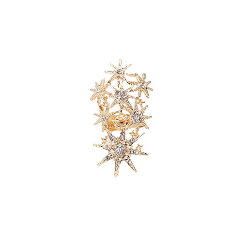 Image of SOHI Cocktail Ring for Women & Girls, Chunky Ring, Finger Ring, adjustable ring, Ladies Ring, Gold Plated Ring, aesthetic jewellery, hand ring for women