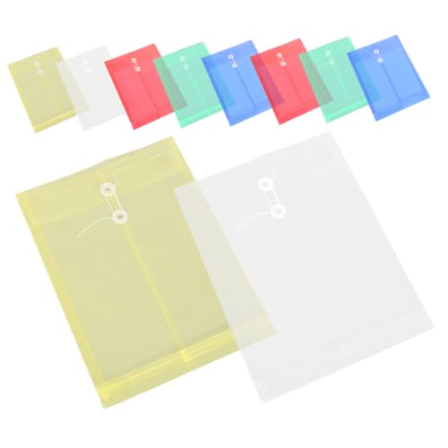 UKCOCO 10 Carpetas De Plástico Transparente Para Documentos, Organizador De Documentos, Tamaño A4, Con Cierre Tipo Acordeón Para Oficina Y Negocios.