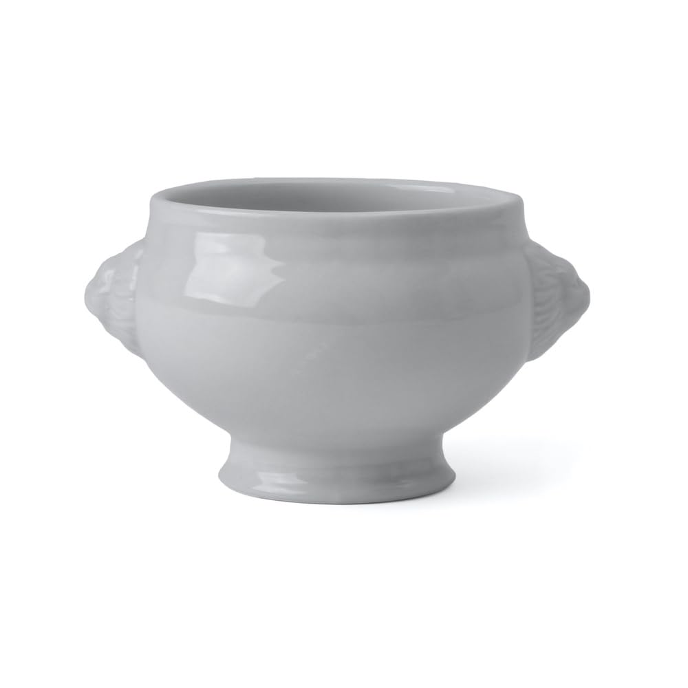 Holst Porzellan LK 045 SO Lot de 6 terrines en porcelaine 0,45 L Blanc/Gris 14,5 x 10,5 x 8,5 cm
