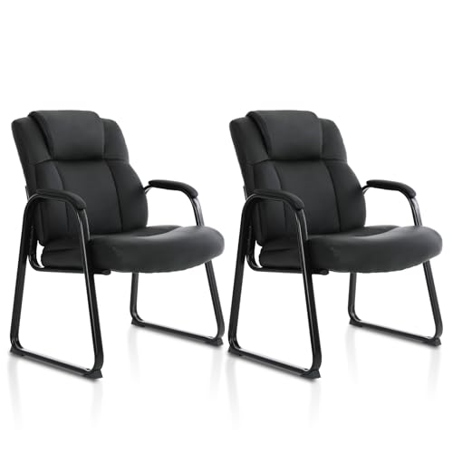 CLATINA Big & Tall 500 lb. Guest Chair, Leather Reception