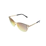 Versace VE 2211 1412I4 Rose Gold Plastic Cat-Eye Sunglasses Orange Mirror Lens