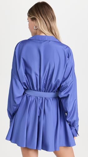 Image of Norma Kamali Women's Super Oversized Shirt Flared Mini Dress