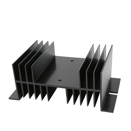Disipador de calor de aluminio SSR en color negro para relé de estado sólido monofásico