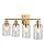 GOEBLESON Bathroom Light Fixture, Vanity Light Over Mirror with Clear Glass Shade, Modern Sconce Wall Lighting with Metal Base, for Mirror Bedroom Powder Room Hallway