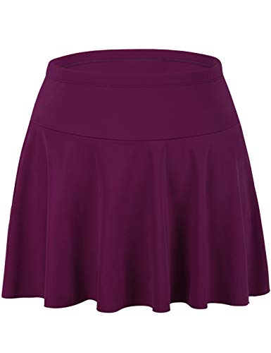 Septangle Swim Bottoms for Women Tummy Control Hig Waist Swimsuits Tankini Bikini Bottom (Fuchsia, US 12) - Image 2