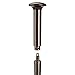 mDesign Hidden Plunger and Brush Set for Toilet Bowl - Combo with Holder Caddy - Modern Toilet Brush and Plunger Set - Aura Collection - Dark Brown