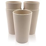 5PCS Big 20OZ Wheat Straw Cup, Unbreakable Reusable Drinking Cups Water Cup, Stackable Coffee Cup Ju