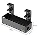 Hiree Under Desk Cable Management Tray with 6 AC Power Outlet and Clamp Mount, No Drill Cord Storage Organizers for Wire Management, Standing Desk , Computer Desk Accessories for Office & Home（Black）