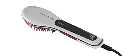 GA.MA Innova Digital Cepillo alisador Caliente Negro, Magenta, Blanco 55 W - Moldeador de pelo (Cepillo alisador, Caliente, Cabello seco, 150 u00b0C, 230 u00b0C, Negro, Magenta, Blanco)