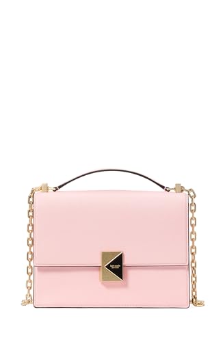 Kate Spade New York Deco Colorblocked Pebbled Leather and Suede Chain Shoulder, Sac à bandoulière Femme, Rose pâtissier Multi, Taille Unique