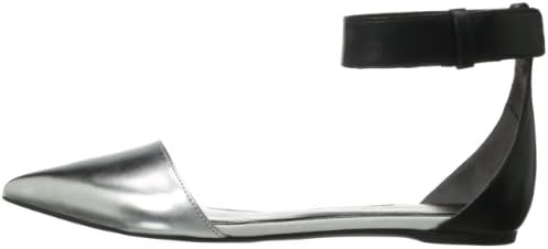 Enzo Angiolini Women's Chadler Ballet Flat,Black/Silver Leather,7.5 M US | Image 6