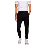 BOSS Herren Hadiko 1 Jogginghose aus Baumwoll-Mix mit tonalem Logo-Tape und Beinbündchen Schwarz XXL