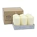Stonebriar 6 Pack Tall 3 x 6 Inch 65 Hour Long Burning Unscented Ivory Wax Pillar Candles