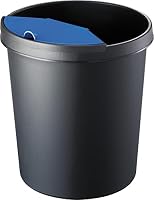 helit H6105818 - Papierkorb „the german“, 18 Liter, gelb, mit umlaufendem Griffrand, aus Kunststoff, 1 Stück – Ansicht 3