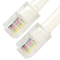 Amazon | モジュラーケーブル ストレート 黒 3m 受話器用 RJ-9 4極4芯