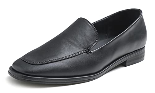 Image of FEVERSOLE Women's Fashion Dress Comfort Low Heel Office Penny Loafer Flats
