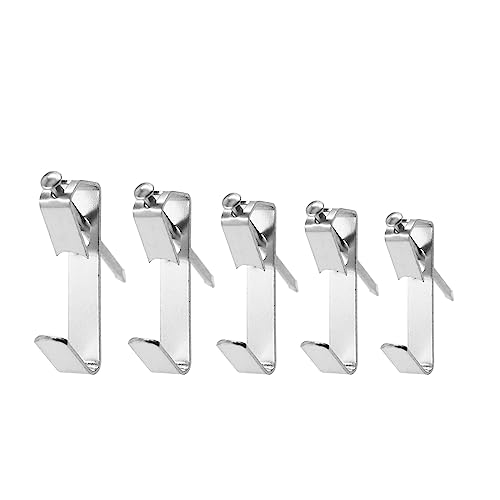 Image of 100 Piece Picture Hanging Kit with 30LB Heavy Duty Hooks, Silver Metal with Nickel Coating, Nail Down Installation, Suitable for Wood, Drywall, Plaster