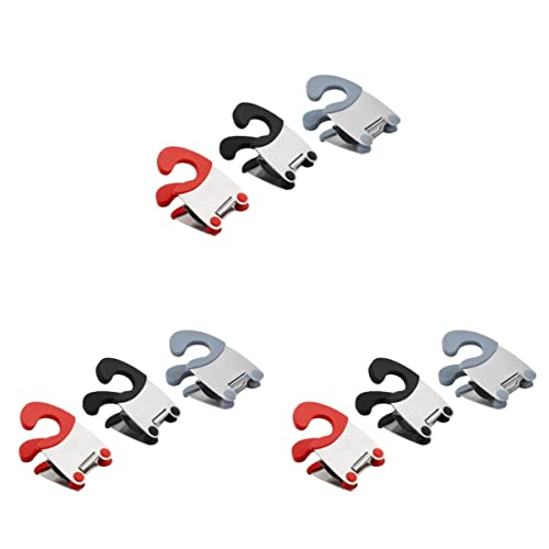 9 Pcs Kitchen Spoon Holder Spoon Holder Pot Clip Silicone Ladle Crab Spoon Holder for Pot Clip Holder Silicone Scraper Tool Grip Stainless Steel Scoop Securing Clip Anti-scald