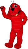 Big Red Dog Suit Animal Mascot Costume Party Carnival Costumes With Fan Inside the Head