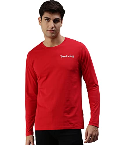 Image of Veirdo Pure Cotton Full Sleeves Round Neck Cool & Stylish Graphic Printed T-Shirt for Men & Boys