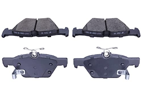Image of Rear Ceramic Disc Brake Pad Set Replacement For Select Subaru 2019-21 Forester 2015-20 Outback 2015-20 Legacy 2019-21 Ascent 2016-20 WRX D1808 Hardware Fit Included