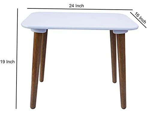 Image of Brown Art Shoppee Fold-able Rectangle Shaped Side Table /Tea Coffee Breakfast and Laptop Table (Yellow)