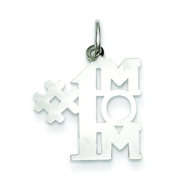 Sterling Silver #1 Mom Charm & 18
