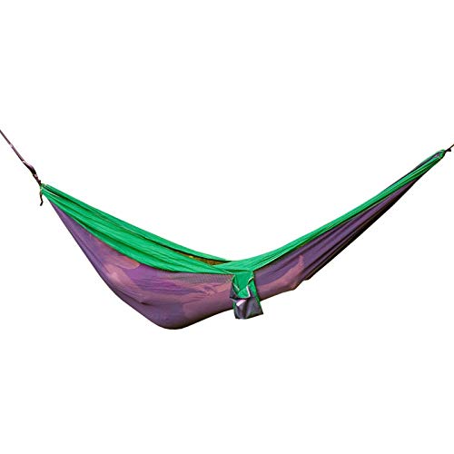 Algoma Travel Hammock Double Nylon, Portable 2 Person, 400LB Capacity (Green/Gray)