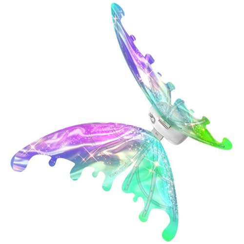 Ailes de fée électriques lumineuses LED roses pour costume et cosplay de filles