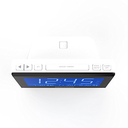Magnasonic Alarm Clock Radio With Battery Backup, Dual Gradual Wake Alarm, Adjustable Brightness, Daylight Savings Time, Large 4.8" Led Display, Am/Fm, Sleep Timer, Day/Date Display (Cr61W) #TOP6