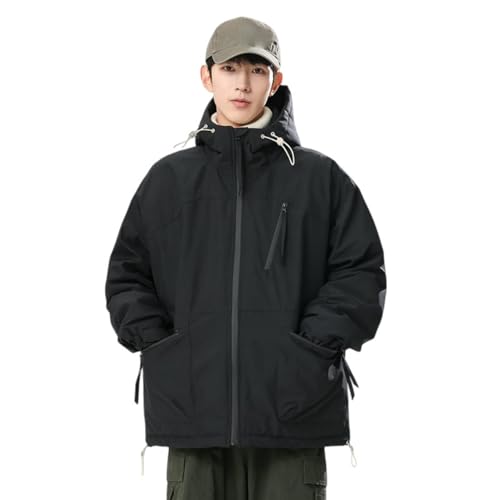 Chaqueta de trabajo estilo japonés acolchada y gruesa con capucha