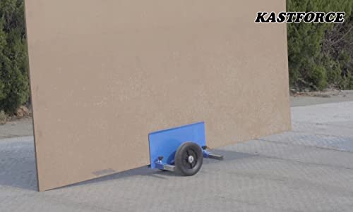 KASTFORCE Panel Dolly, 600 Lbs Capacity, Drywall Mover with 8\" Non-Flat Wheels, Adjustable Clamp Panel Cart, Wood Mover, Fence Mover, Door Dolly KF4002