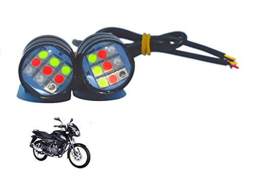 Image of Mix colour 6 Led Strobe Light for Bike | Warning Emergency Police Light | Motorcycle Strobe Light | Bike Led Light Headlight Bulb High Power Flasher Hazard | Accessories Lighting bullet Compatible with Bajaj Pulsar 150