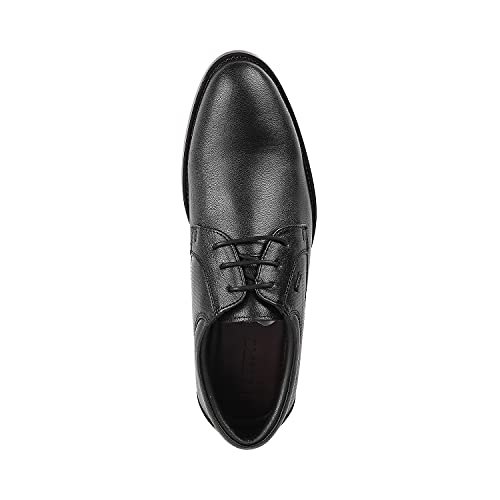 Image of Metro Men's Faux Leather Texture Panel Stylish Lace-up Formal Shoes