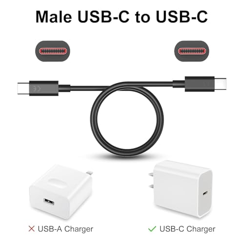 Image of 68W Turbo C-Type Fast Charging 3.3Ft Cable Compatible with Motorola Edge 60 Pro /Edge 50 Pro /Razr 50 Ultra /Moto G84 /G54 /Moto E40 /Moto G35 /Edge 40 Neo,Black