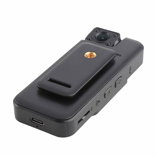 Plyisty Caméscope de Poche 4K, Objectif Rotatif 180 °, Enregistreur Vidéo avec écran Couleur, Nocturne, jusqu'à 128 G de Carte TF, Batterie de 600mAh, Appareil Photo Portable pour Le